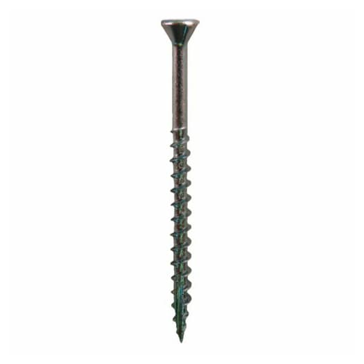 #8 x 1-1/4" Flat Head Assembly Screws, Torx Drive Coarse Thread with Nibs and Type 17 Auger Point, Zinc, Box of 9 Thousand by Quickscrews