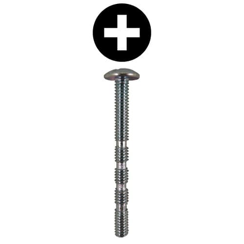 4mm x 61mm Truss Head Machine Screws, Phillips Drive M4 Thread and Blunt Point, Zinc, Box of 2.8 Thousand by Quickscrews