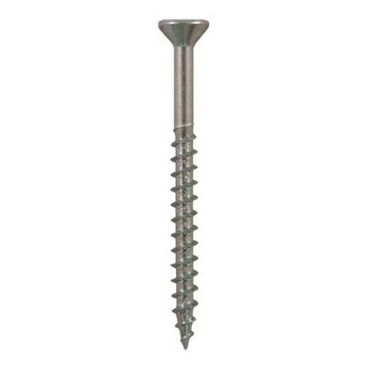 #8 x 2-1/2" Flat Head Assembly Screws, Square Drive Coarse Thread and Sharp Point, Zinc, Box of Fifty by Quickscrews