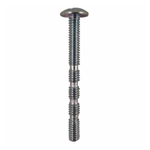 4mm x 61mm Truss Head Machine Screws, Phillips/Slotted Drive M4 Thread and Blunt Point, Zinc, Box of Hundred by Quickscrews