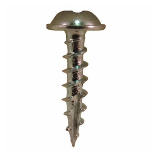 #8 x 5/8" Round Washer Head Compact Hinge Screws, Square/Phillips Drive Coarse Thread and Type 17 Auger Point, Zinc, Box of 12 Thousand by Quickscrews