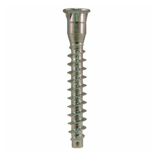 7mm x 50mm Flat Head Confirmat Screw, Pozi Drive Coarse Thread with Nibs and Blunt Point, Zinc, Box of 2 Thousand by Wurth