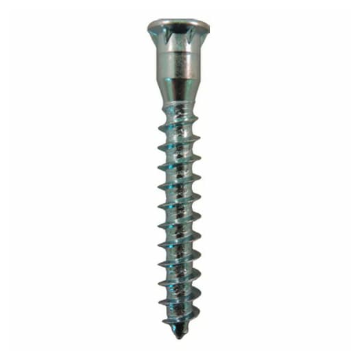 7mm x 50mm Flat Head Confirmat Screw, Pozi Drive Coarse Thread with Nibs and Sharp Point, Zinc, Box of Hundred by Wurth