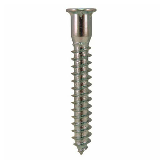 7mm x 50mm Flat Head Confirmat Screw, Pozi Drive Fine Thread with Nibs and Sharp Point, Zinc, Box of Hundred by Wurth