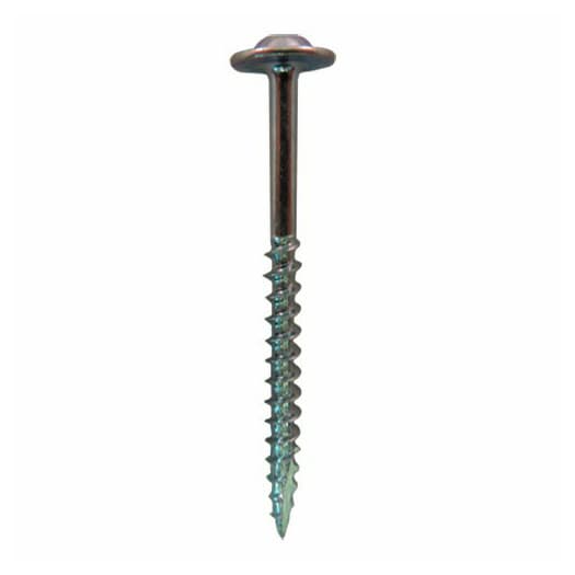 #10 x 3" Round Washer Head Installation Screws, Torx Drive Coarse Thread and Type 17 Auger Point, Zinc, Box of Fifty by Quickscrews