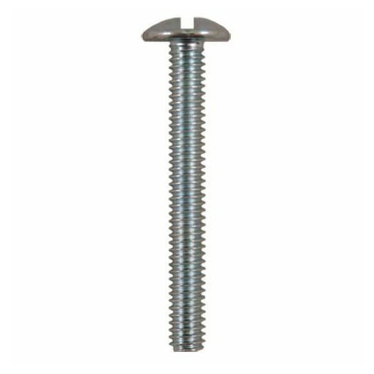 #10 x 1-1/4" Truss Head Machine Screws, Phillips/Slotted Drive #10-32 Thread and Blunt Point, Zinc, Box of Hundred by Quickscrews