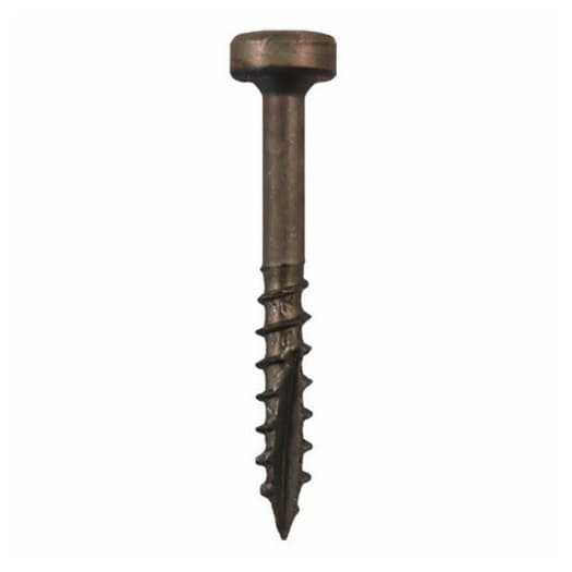 #7 x 1-1/2" Modified Pan Head Face Frame/Pocket-Hole Screws, Square Drive Coarse Thread and Type 17 Auger Point, Plain, Box of 7 Thousand by Quickscrews