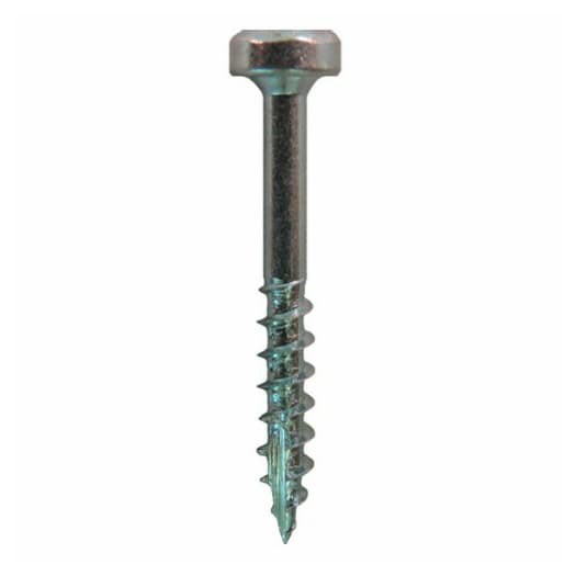 #7 x 1-1/4" Modified Pan Head Face Frame/Pocket-Hole Screws, Torx Drive Coarse Thread and Type 17 Auger Point, Zinc, Box of 1 Thousand by Quickscrews