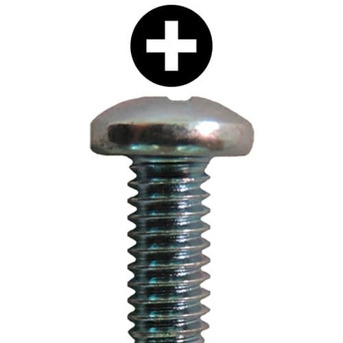 #8 x 3/8" Pan Head Knob & Pull Machine Screws, Phillips Drive #8-32 Thread and Blunt Point, Zinc, Box of 15 Thousand by Quickscrews