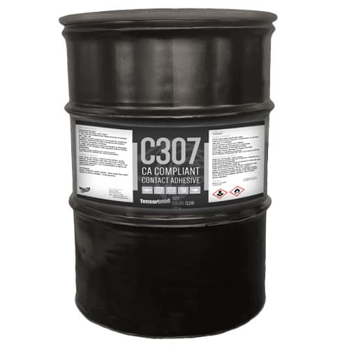Tensorbond C307 CA Compliant Contact Adhesive, Clear, 54 Gallon Drum