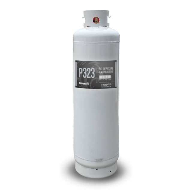 TensorGrip P323 Fast Dry Pressure Sensitive Adhesive, Clear, 108 Liter Canister