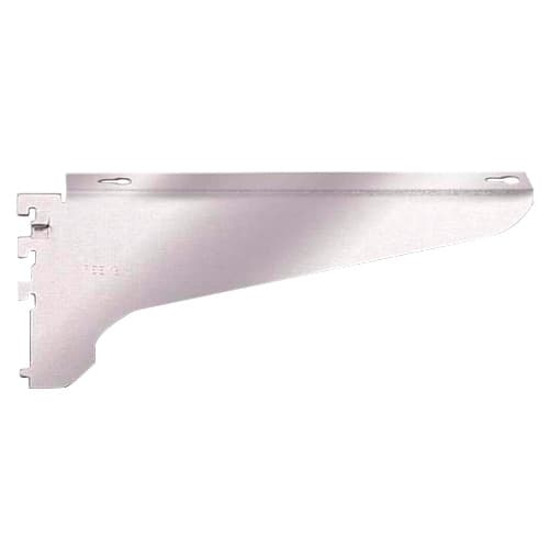 10" RV81 Heavy-Duty Left Hand Wood Shelf Bracket, Satin Zinc Finish