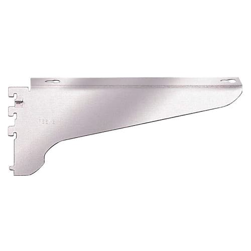 8" RV81 Heavy-Duty Right Hand Wood Shelf Bracket, Satin Zinc Finish