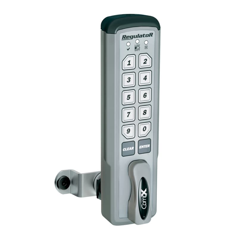 RegulatoR 7/16" Vertical Bottom Mount Electronic Manual Lock, Satin Chrome, Keyless