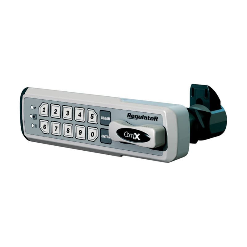 RegulatoR 1-3/16" Left Hand Mount Electronic Self Lock, Satin Chrome, Keyless