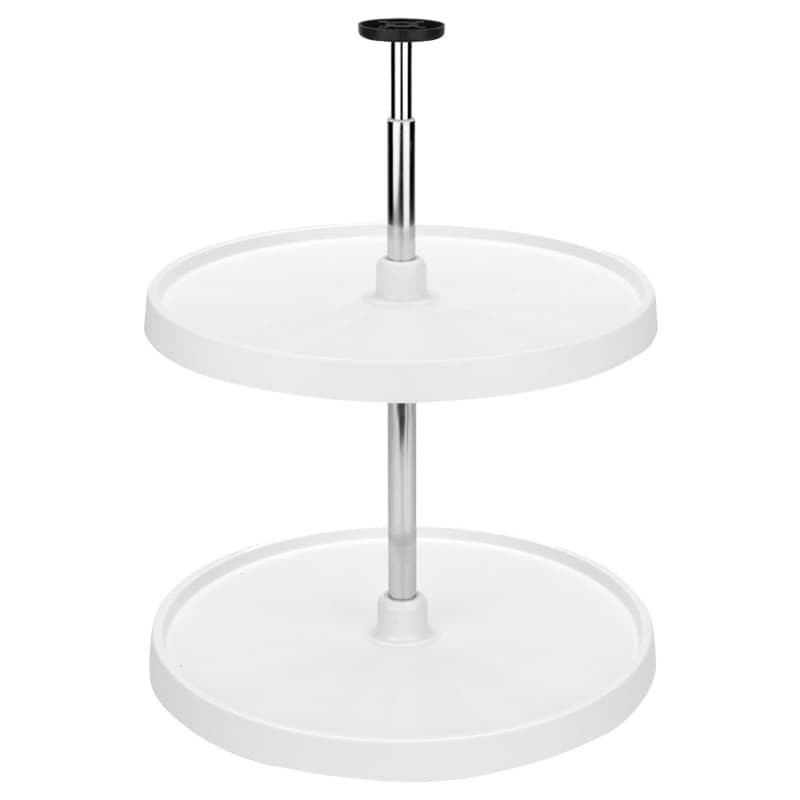 28" Full-Circle 2 Tray Value Line Lazy Susan, White