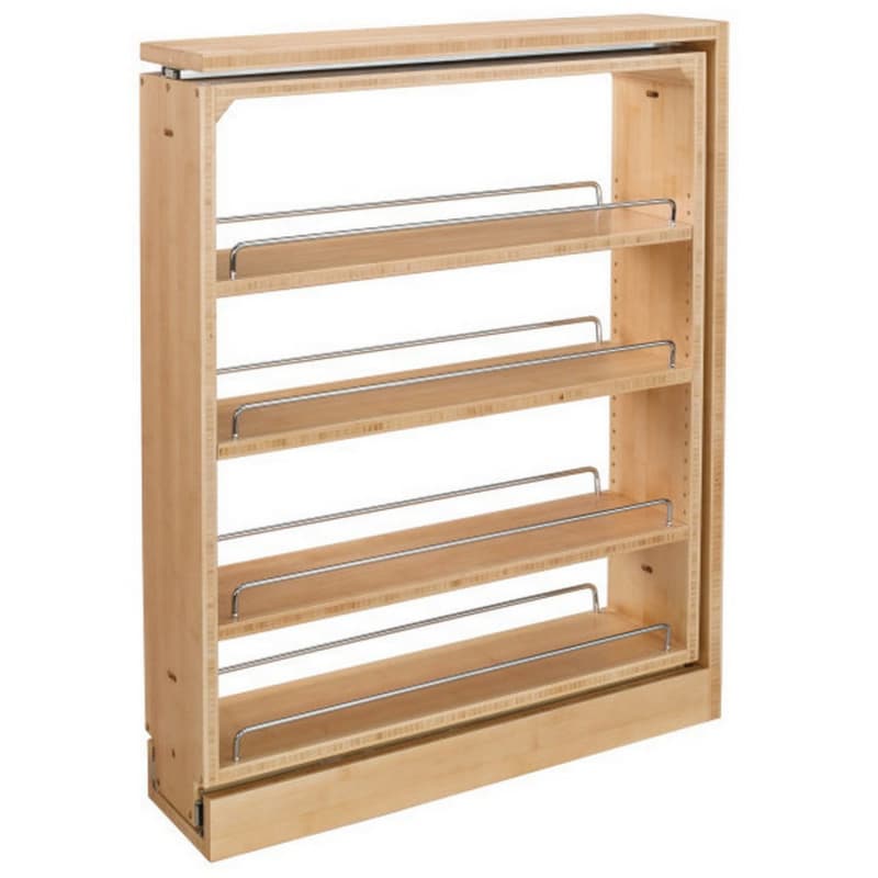 6" x 30" 3-Shelf Filler Pullout Organizer Full-Extension, Wood
