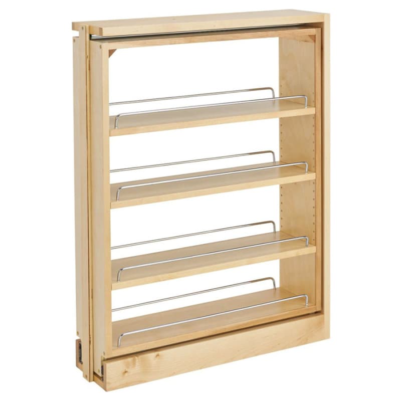 6" x 30" 4-Shelf Filler Pullout Organizer with Soft-Closing, Wood