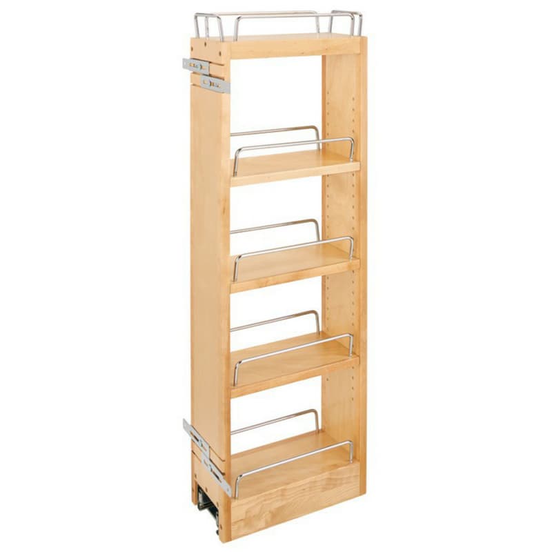 5" 5-Shelf Wall Cabinet Pullout Organizer with Soft-Closing, Semi-gloss