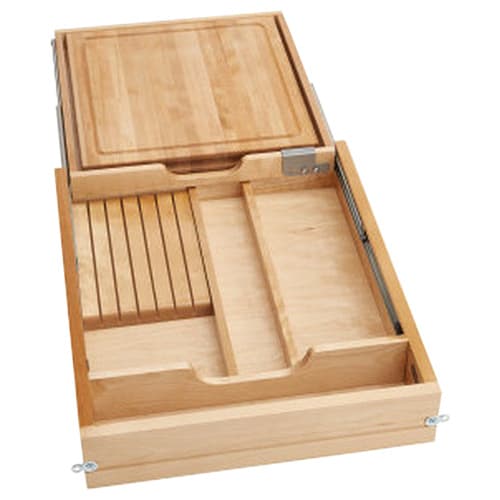 17-1/2" Combination Knife Holder/Cutting Board Drawer for 18" Cabinet Opening
