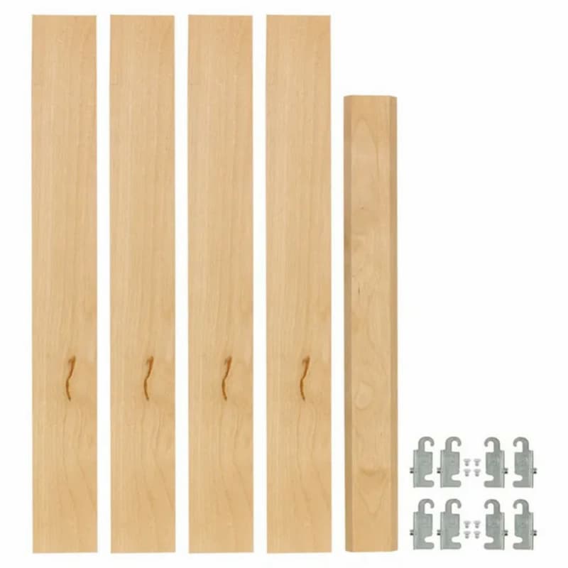 2-3/8" 4PIL Uprights Pilaster Hardware Set for 2 Drawers, 19-5/8" Height, Light Brown, Box of 10 Sets