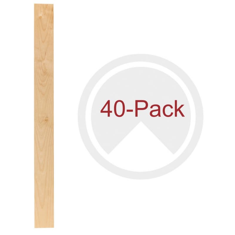 27-3/16" x 2-3/8" 4PILU Wood Pilaster System, Light Brown (40/Box)