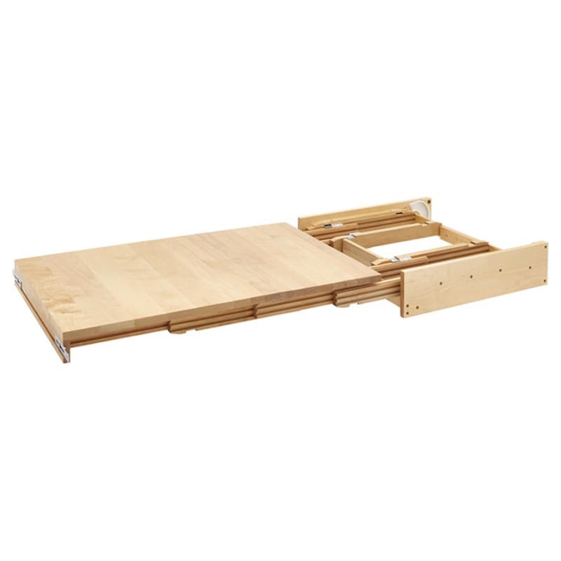 22" Solid Wood Tambour Table, Maple