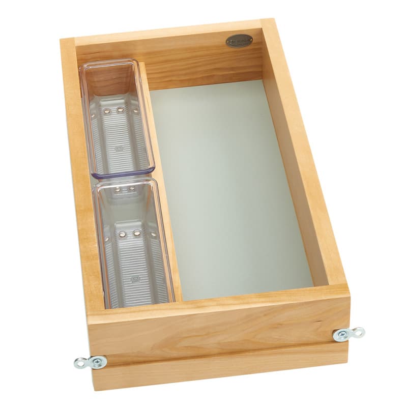 10-1/2" Vanity Single Drawer with BLUMOTION Soft-Closing for Frameless Cabinets, Maple