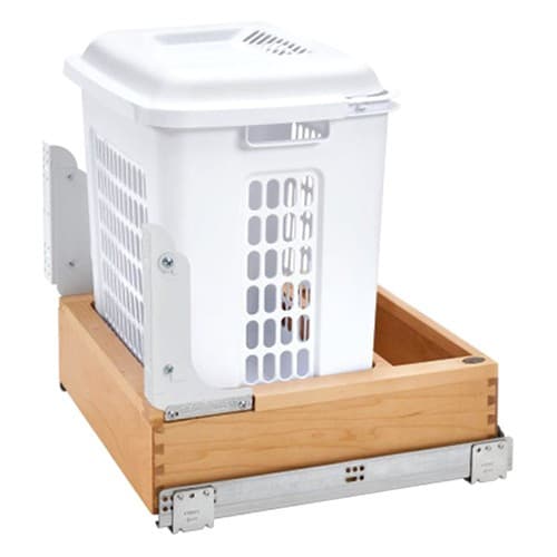 20-5/16" Wide Pull-Out Wood Hamper for 24" Vanity, White
