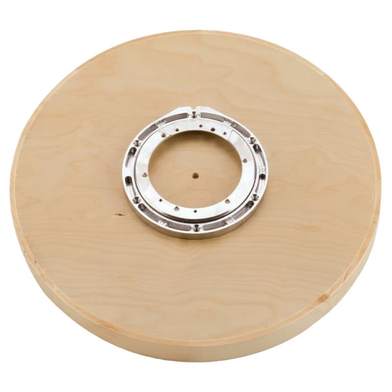 18" Full-Circle 1 Tray Wood Lazy Susan with Swivel Bearing