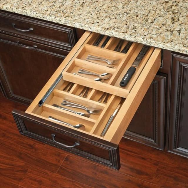 Rev-A-Shelf Corporation 4WTCD Series Tiered Cutlery Drawer, No Slides