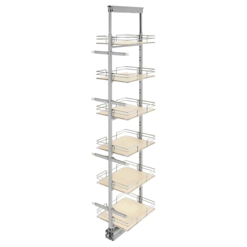 14-1/2" x 74-7/8" 6-Shelf Pullout Pantry, Maple