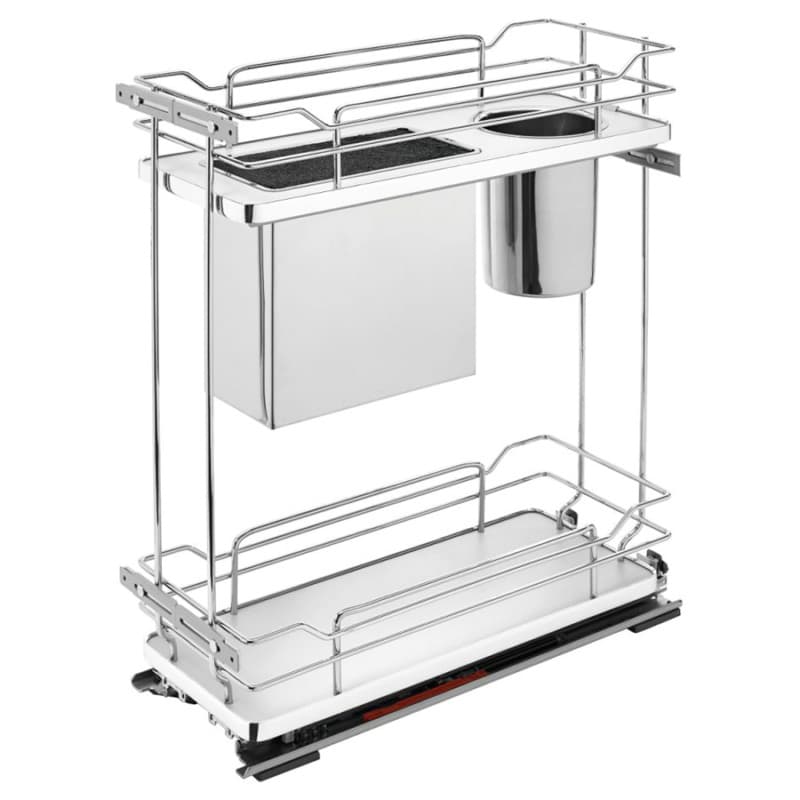 10-1/4" 2-Shelf Pullout Organizer with Soft-Closing, Gray, 24" Height