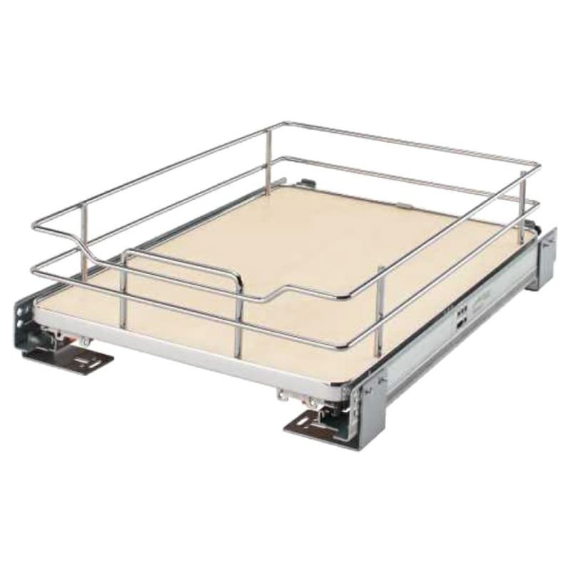 15" Solid Bottom Pullout Basket with BLUMOTION Soft-Closing, Maple