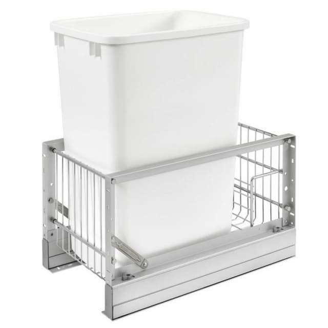 Rev-A-Shelf, Vanity Bottom Single Bin Mount Waste Container with Rev-A-Motion, 5349 Series