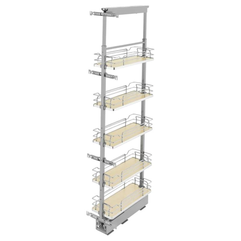 8-1/4" x 58-1/4" 6-Shelf Pullout Pantry with Soft-Closing, Maple