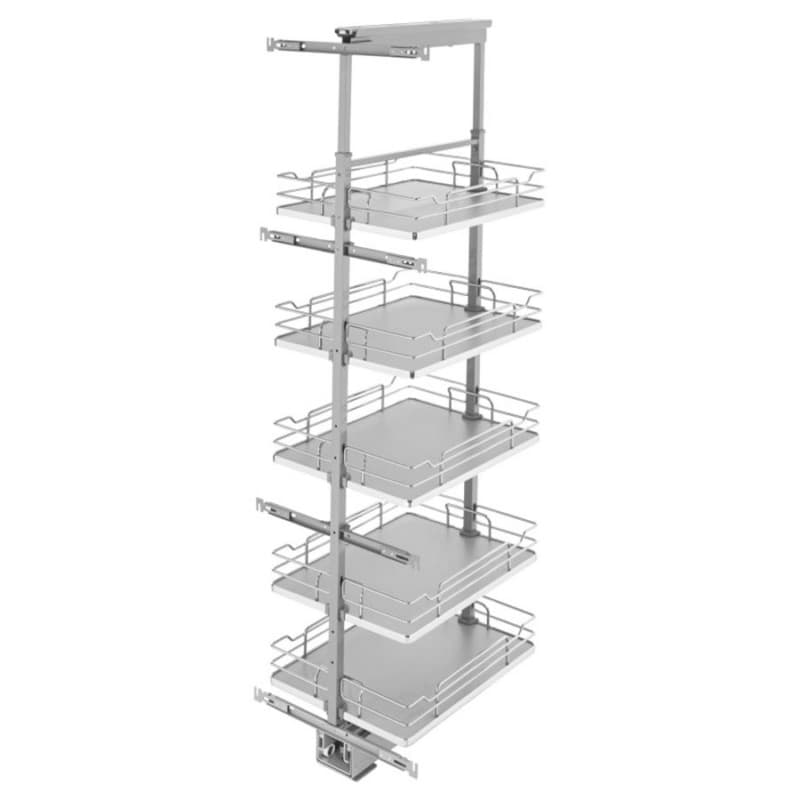16-1/4" x 58-1/4" 6-Shelf Pullout Pantry with Soft-Closing, Gray