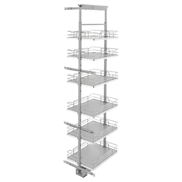 Rev-A-Shelf Corporation 5373 Solid Bottom Gray Pantry Pullout with Soft-Close for Full-Access Cabinets