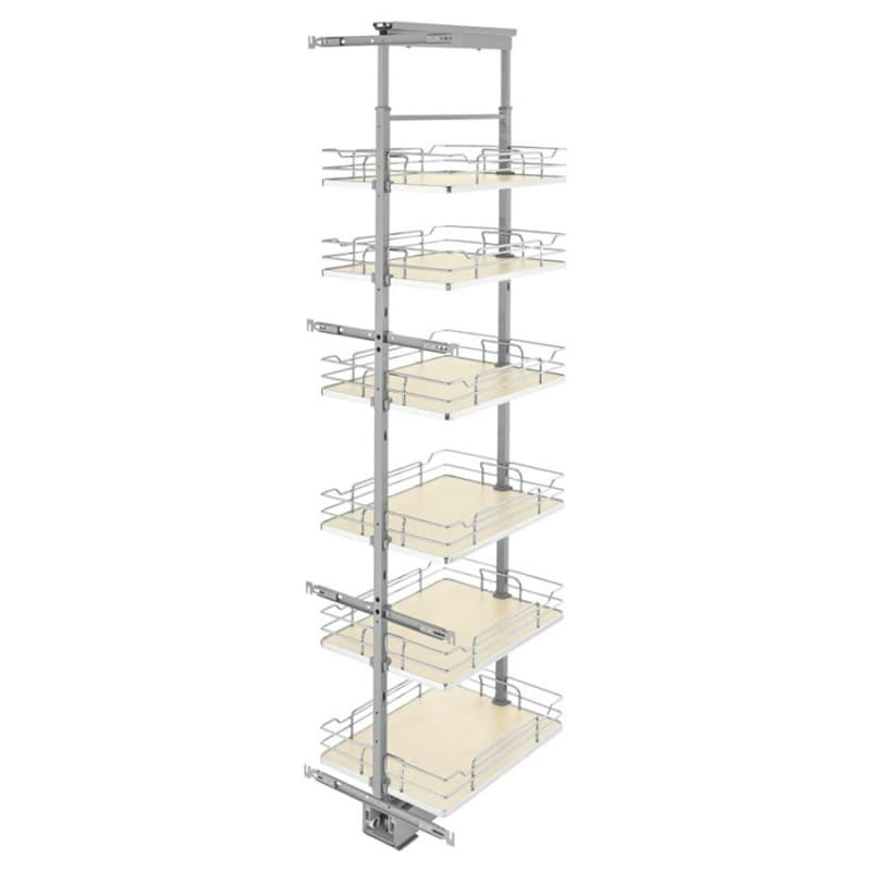 16-1/4" x 73-5/8" 6-Shelf Pullout Pantry with Soft-Closing, Maple