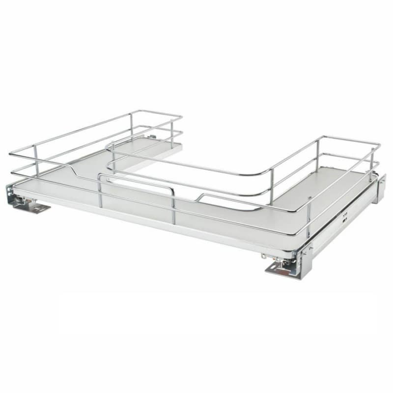 29-11/16" U-Shaped Solid Bottom Pullout with BLUMOTION Soft-Closing, Gray
