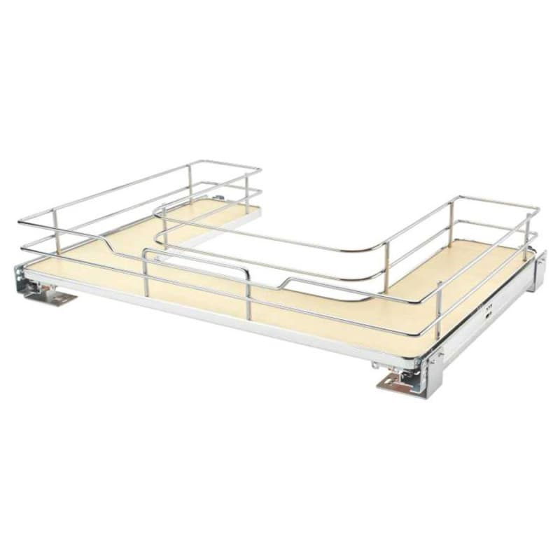 29-11/16" U-Shaped Solid Bottom Pullout with BLUMOTION Soft-Closing, Maple