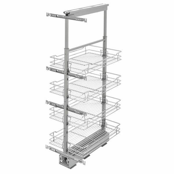 14-1/4" x 50-3/4" Pullout Pantry with Soft-Closing, Chrome