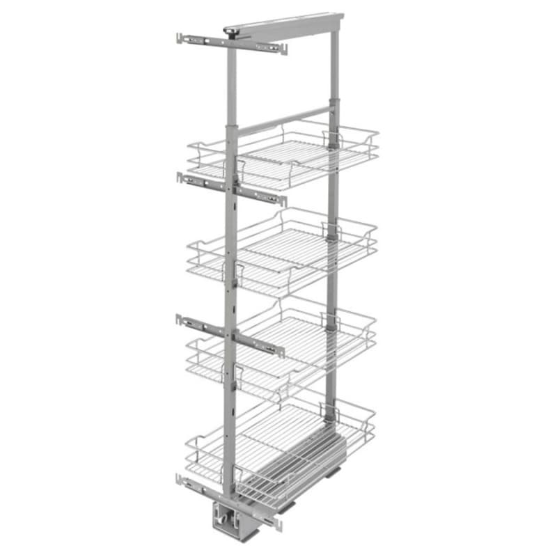 5750 14-3/4" x 50-3/4" 4-Shelf Pullout Pantry with Soft-Closing, Chrome