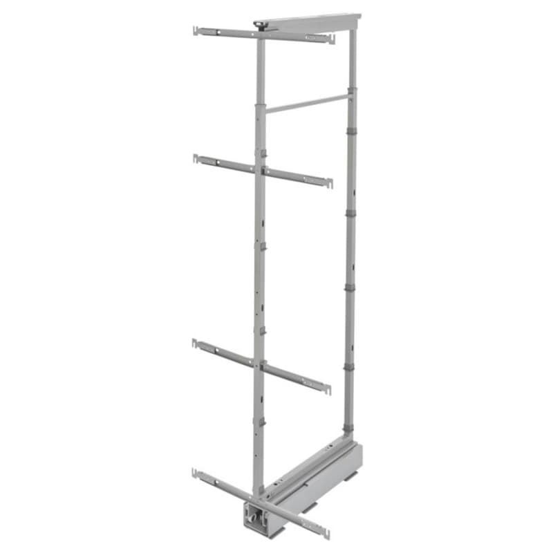 5758 8-1/4" x 58-1/4" 4-Shelf Pullout Pantry with Soft-Closing, Chrome
