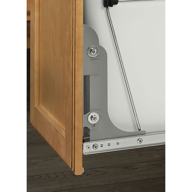 1-1/2" Wide Heavy-Duty Door Mount Kit for Wire Basket, Metallic Silver Finish