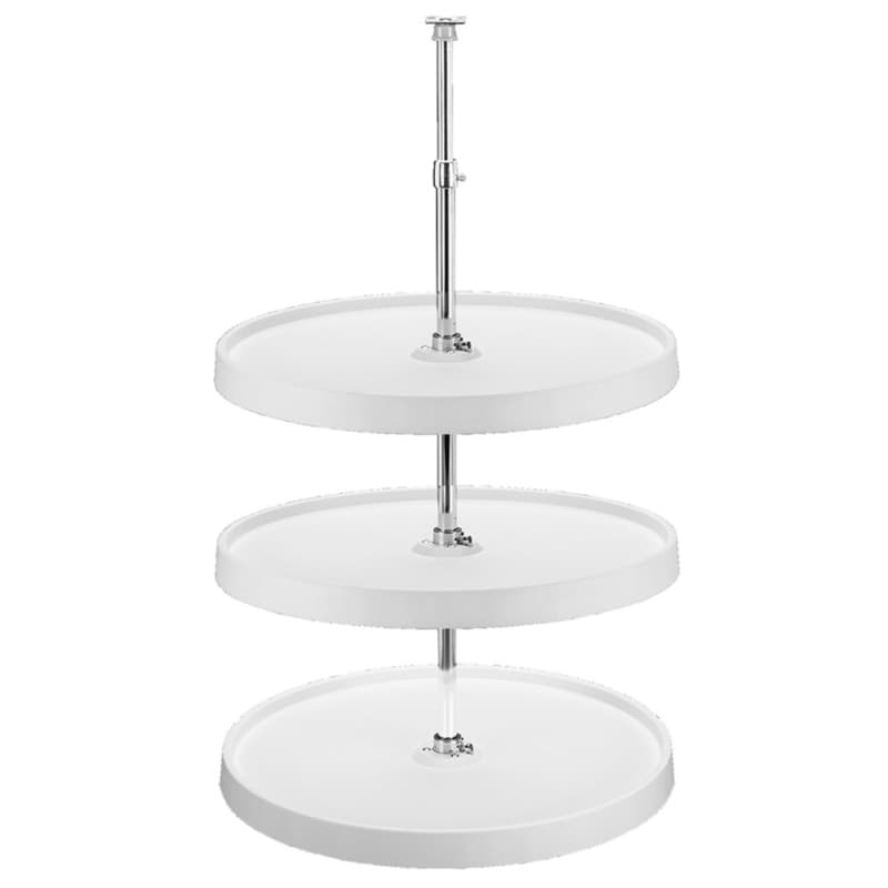 20" Full-Circle 3 Tray Lazy Susan, White