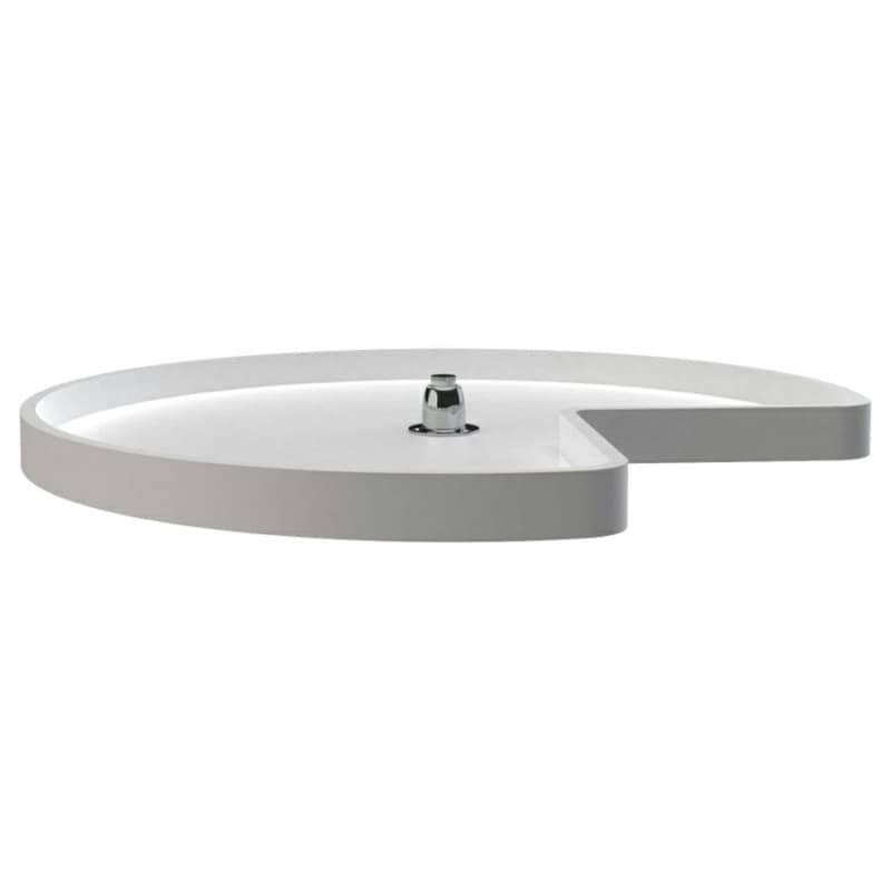 38" Kidney 1 Tray Lazy Susan, White