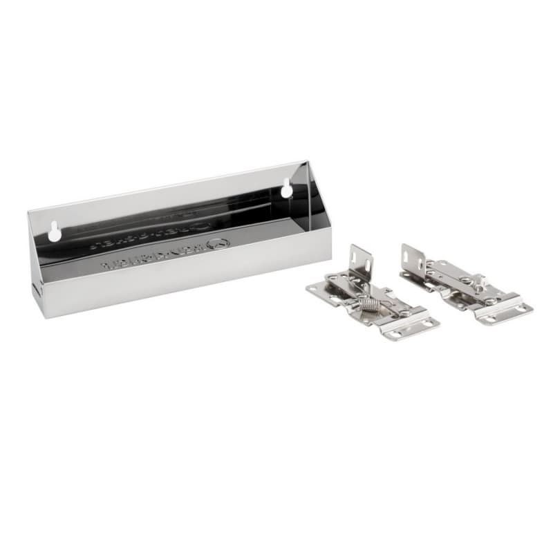 14-1/4" Stainless Steel Sink Front Tip-Out Tray with 1-Pair Hinges, 3" Height