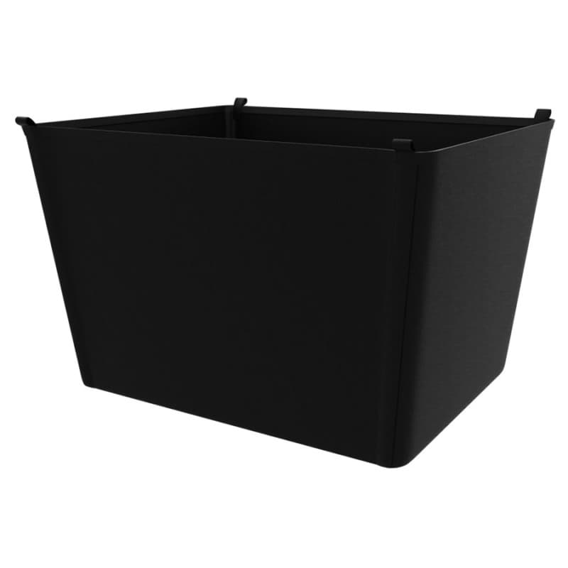 14-25/32" x 18-5/8" x 16-3/4" Canvas Closet Basket Liner, Black Finish