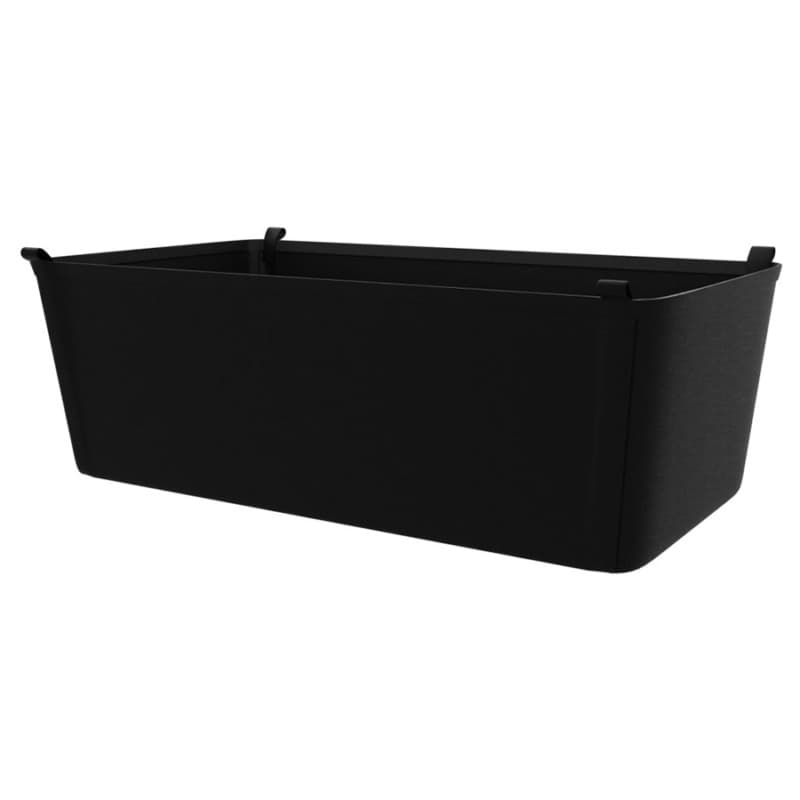 11" x 14" x 30" Canvas Closet Basket Liner, Black Finish